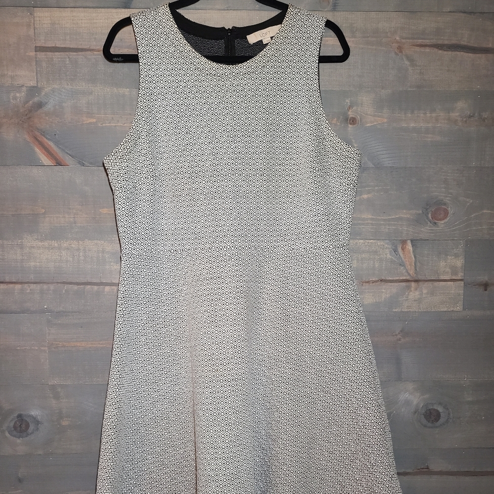 Geometric print a-line dress